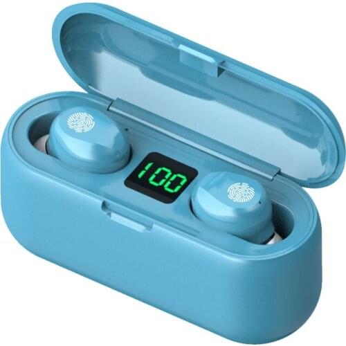 2021 New Arrival Bluetooth 5.0F9 TWS IPX7 Waterproof Earphone Fone De Ouvido Audifono Wireless Touch Headset Bluetooth Earbuds