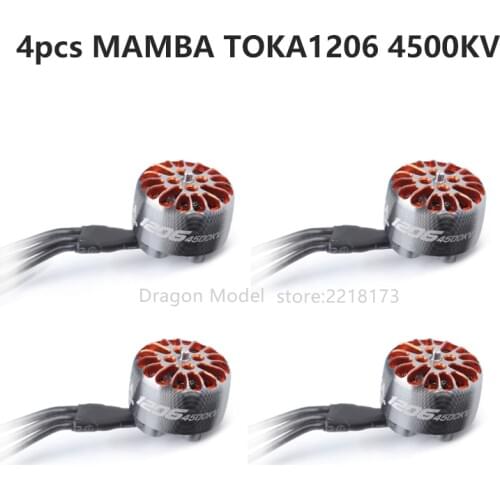 4pcs DIATONE Mamba Toka 1206 Series Racing Brushless Motor 2450/3600/4500/6000/7500KV 9mm/M2 suit for 2in-3inch Propellers
