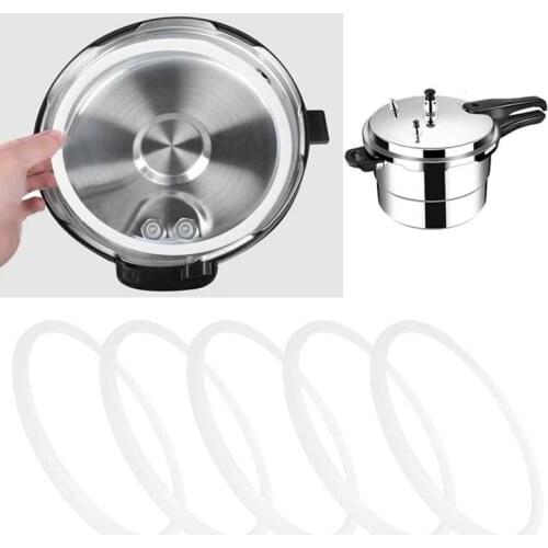 5Pcs 18-26cm Pressure Cooker Sealing Ring Set Clear Universal Stainless Steel Pressure Cooker Silicone Gasket Washer O Ring Kit