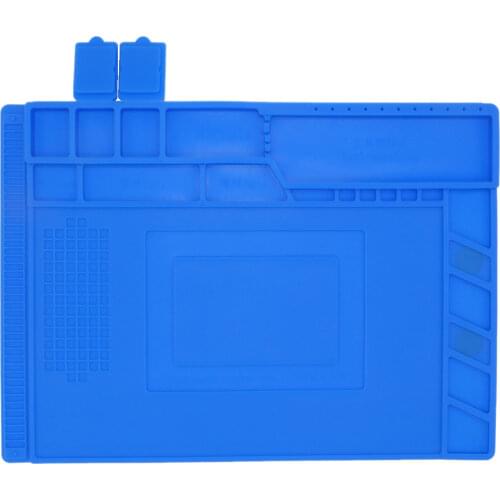 A-400 Welding Silicone Pad ESD with Magnetic Groove Working Heat Resistant Insulation Work Temperature Resistant Mat 20pcs