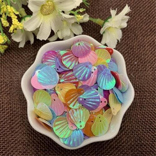 25g 13*14mm Mixed Color shell Sewing Garment Accessories,Clothing accessories,DIY Sequins scrapbooking shakes