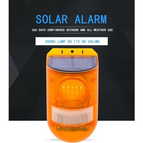 Wireless IP65 Motion Sensor Solar Alarm Light Outdoor Garden Security Lamp Infrared Motion Sensor Detector Siren Strobe Alarm