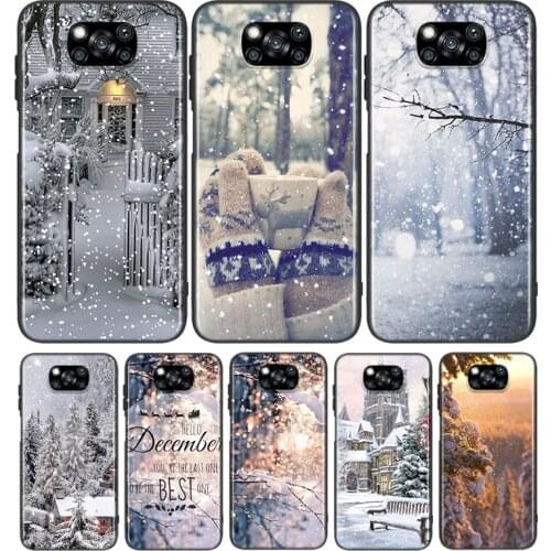 Landscape Winter Light Snow For Xiaomi Poco X3 NFC M2 X2 F2 C3 M3 Pocophone F1 Pro Mi Play Mix 3 A2 A1 6 5 lite Phone Case