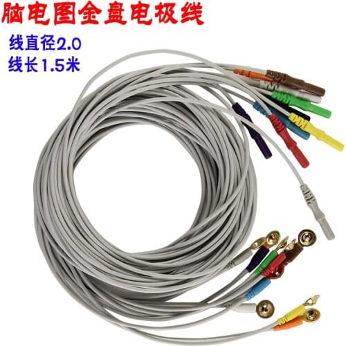 Electroencephalogram electrode Gold plate electrode Brain electrode Brain conductance line EEG disk electrode line 1.5m