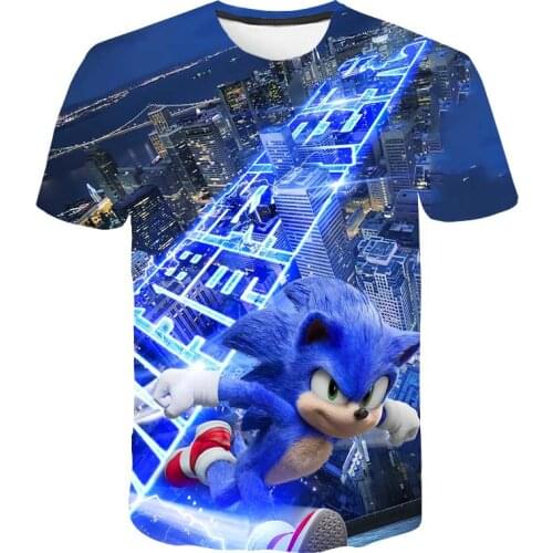 Sonic T Shirt 4 5 6 7 8 9 10 11 12 13 14 Years Baby Boys Girls T-shirt Kids Tshirt Children Clothing Kid Girl Tops Graphic Anime