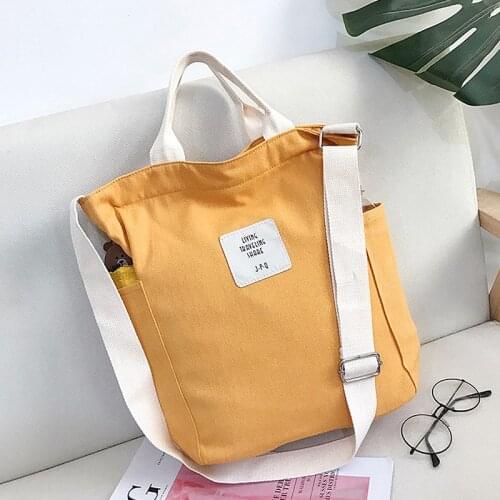 Ins shoulder canvas bag custom female Korean version of the wild large-capacity portable canvas bag canvas bag