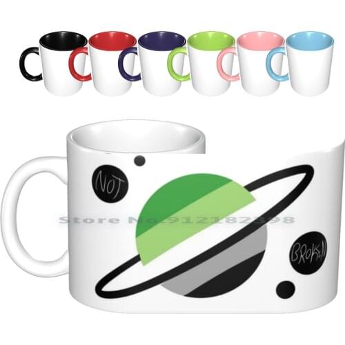 Interstellar Pride "-Aromantic Pride Flag Ceramic Mugs Coffee Cups Milk Tea Mug Aromantic Aromantic Pride Aromantic Flag