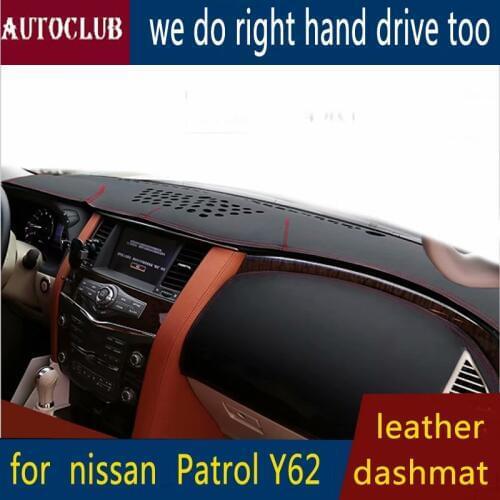 For Nissan Patrol Y62 2013 2014 2015 2016 2017 2018 2019 Leather Dashmat Dashboard Cover Pad Dash Mat SunShade Carpet Custom