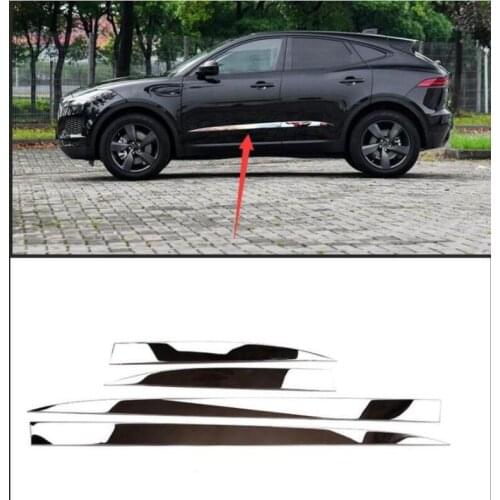 Body door edge For Jaguar E-Pace E PACE 2018 2019 Car Stainless Steel Chrome Exterior Side Door Decoration Strip Trim 4pcs