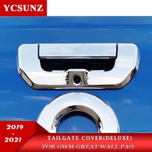 ABS Tailgate Cover Rear Door Handle Bowl For GWM Great Wall Pao Great Wall Power 2019 2020 2021 Pick Up Car Parts Deluxe Basic