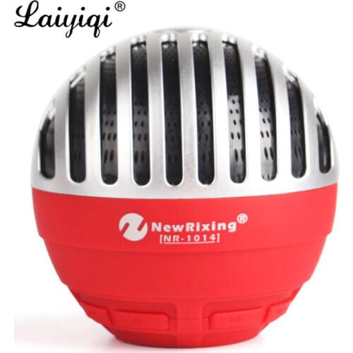 Laiyiqi mini microphone mike Bluetooth speaker portable LED Lamp Radio FM TF enceinte bluetooth portable puissant handfree call