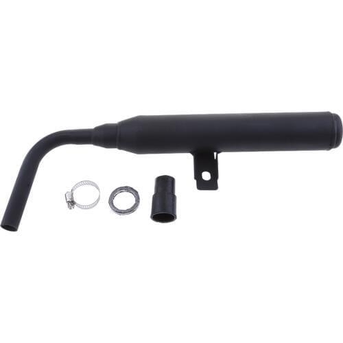 Metal Exhaust Muffler Silencer Pipe Assembly Kit, Replaces Parts for Yamaha PW50 Peewee50, Black