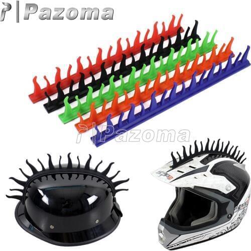 Dirt Biker Helmets Mohawks Sticker Spikes Motorbike Rubber Stick Capacete Decoration