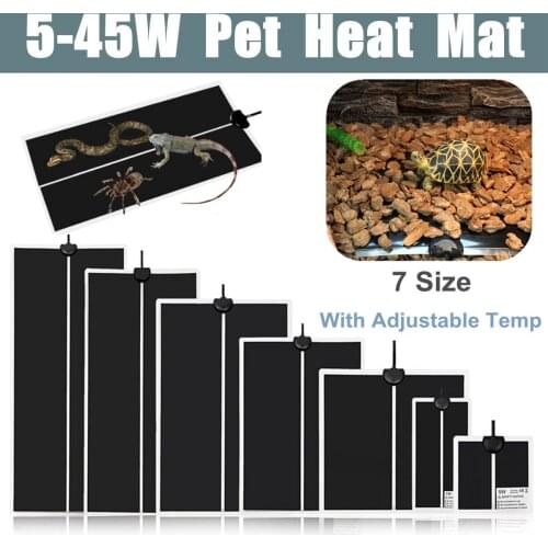 220V 5-45W Heat Mat Reptile Brooder Incubator Pet Electric Blanket Heating Pad Brew Warm Heater Adjustable Temperature Control