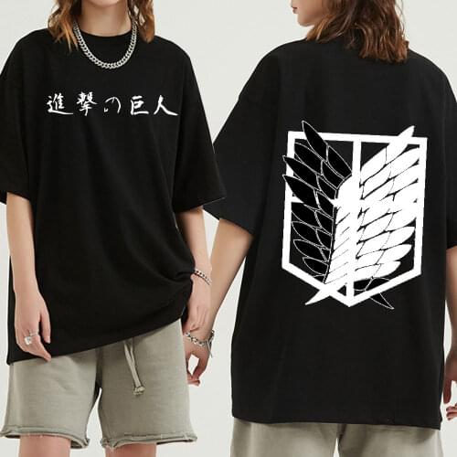 Attack on Titan New Harajuku Cool T-shirts Japanese Anime Shingeki No Kyojin T-shirt Men Tshirt Manga Graphic T Shirt Top Male
