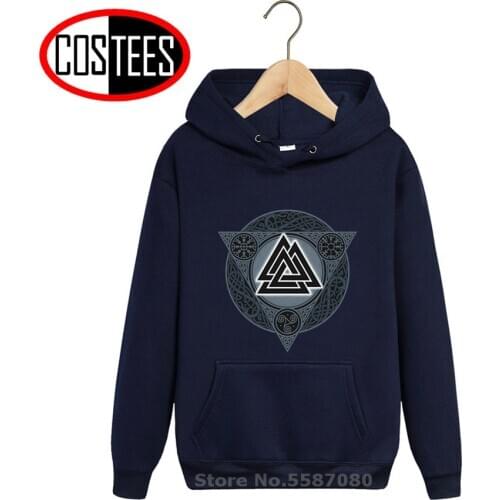 New Man Valknut Ice Flame Vikings Valhalla Odin Hoodie Viking Odins Symbol of Norse Sweatshirt Hooded Novelty Pullovers Hoodies