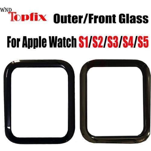 For Apple Watch Series 1 2 3 4 5 Outer Glass Lens Front Glass screen Panel Replacement For Watch series 1 2 3 4 5 Front Glass