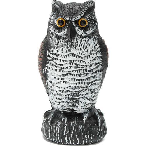 Outdoor Fake Standing Owl Bird Hunting Bait Shooting Yard Decoy Traps Deterrent Repeller Garden Scarer Furnishings Blow Molding
