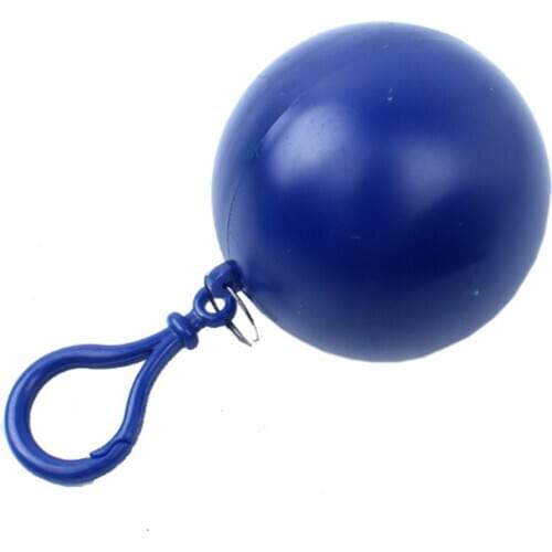 Portable Disposable Raincoat Ball Women Men Outdoor Rainwear Waterproof Camping Hooded Ponchos Keyring Ball Rain Cover