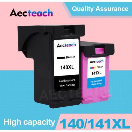 Aecteach Refill Ink Cartridge Replacement For HP 140 141 XL Photosmart C4583 C4283 C4483 C5283 D5363 Deskjet D4263 Printer