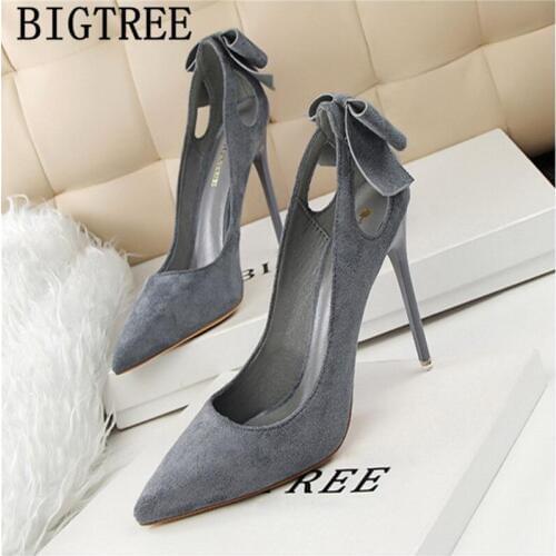 2020 New Pumps For Women Wedding Shoes White Extreme High Heels Bigtree Shoes Sexy High Heels Pumps Women Shoes Black High Heels