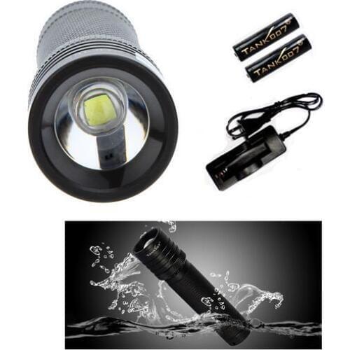 1 Set Tank007 TK737 Cree Q5 Waterproof Outdoor 5 Modes 300LM LED Flashlight Torch Light Lamp whit 18650 Battery