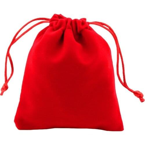 1Pcs Drawable Bags Packing Drawstring Velvet Pouch Sachet Gift Bag For Jewelry Wedding Things Party Bead Container Storage