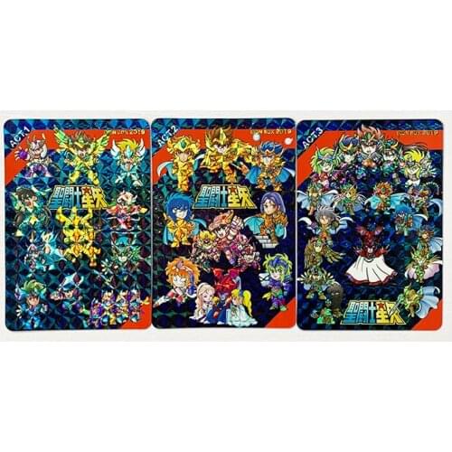 3pcs/set Saint Seiya Q Toys Hobbies Hobby Collectibles Game Collection Anime Cards