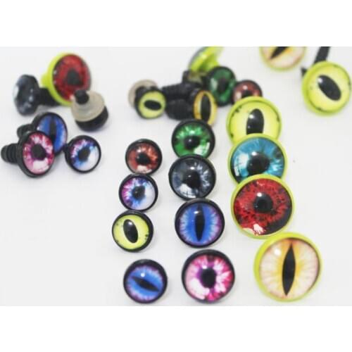 50pairs/lot 14mm 17mm 22mm glass safety toy eyes with soft washer for doll Crochet wool doll BJD--style option