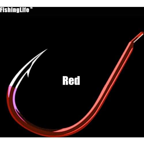 FishingLife 50/pcs Barbed Fishing Hooks Lot Circle High Carbon Steel Sharpened Bait Tackle Strong Fishhook Sizes 1# 2# 3# 4# 5