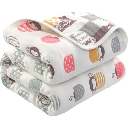 150*120cm 6-Layer 100% Cotton Baby Blankets Baby Soft Swaddling Baby Warp Swaddle Infant Bedding Receiving Blankets Baby Bath