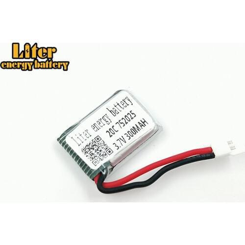 3.7V 300mAh X4 X11 X13 Remote Control Plane Aircraft battery 3.7V 300mAh Lipo Battery Model Aircraft 752025 20c