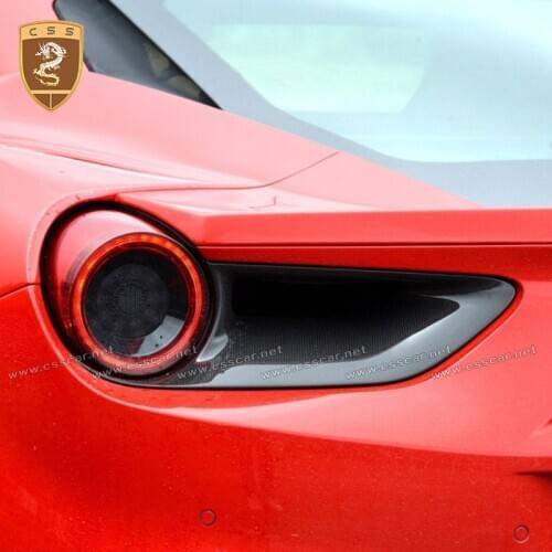 Car Parts Auto Spare Tail Light Parts carbon fiber Rear Light Cover Air Vents for Ferrari 488