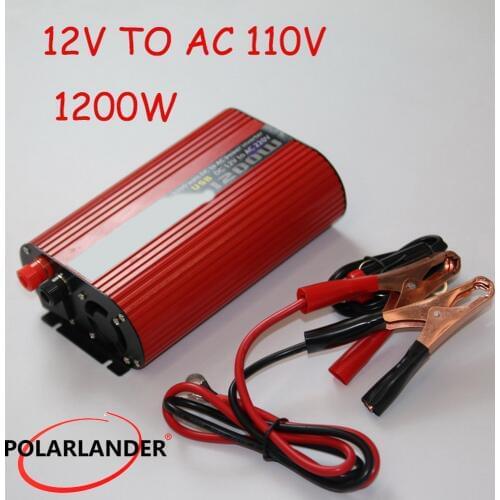 Polarlander 1200W Car Power Inverter DC 12V/24V to AC 110V/220V Converter Transformer Charger for car battery Car Accessories