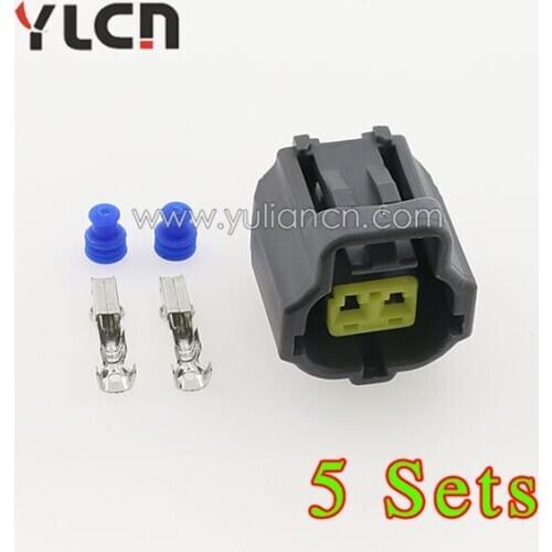 Free Shipping 5 Sets 2 Pin 1.8 Series Auto Female Plug Connector 178392-6