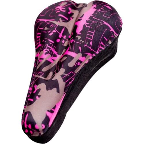 Bicycle Cushion Cover Mountain Bike Seat Cover Road Bike Thicken Soft Silicone Camouflage Cuihua Cycling Cushion Cover