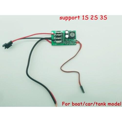 Dual Way Bidirectional Brushed ESC 1S 2S 3S Lipo ESC Speed Control for RC Model Boat/Tank 380 550 775 Brushed Motor Spare Pa