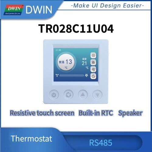 DWIN 2.8 Inch Display Thermostat IOT 320*240 Smart Home Wall mounted HMI IOT LCD touch panel