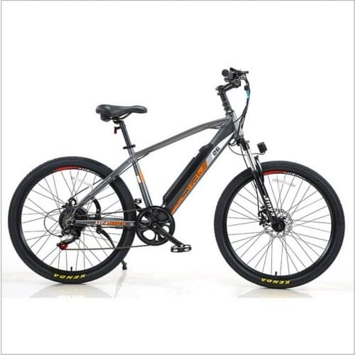 Electric Mountain Bike 36V10Ah Lithium Battery Sports Bicycle with FRONT AND REAR DISC BRAKE+DERAILEUR