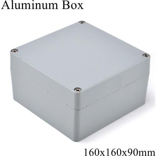FA62 160x160x90mm IP65 Waterproof Aluminum Junction Box Electronic Terminal Sealed Diecast Metal Enclosure Case Connector