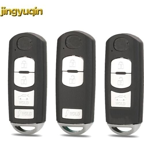 Jingyuqin Remote Car Key Shell Fit For Mazda X-5 Summit M3 M6 Axela Atenza With Emergency Key MAZ24R Blade 2 3 4 Button