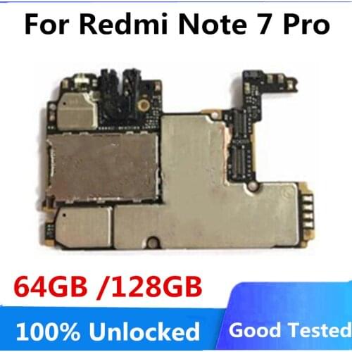 100% Unlocked Motherboard For Hongmi Redmi Note 7 Pro Logic Board With Full Chips Original Mainboard Android system MB Plate