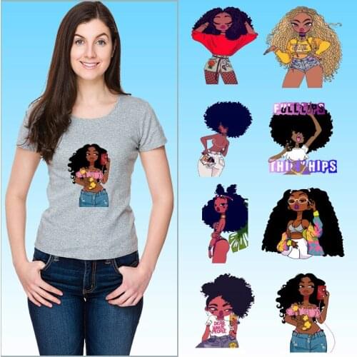 Fashion cowboy girl Heat-sensitive patches Thermal transfer printing Heat Transfer PVC Patch Iron On Transfers