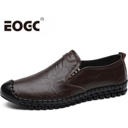Plus size Men leather casual shoes slip on spring and autumn soft Men loafers shoes men moccasins shoes mens flats shoes