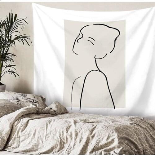 Tapestry Background Bedside Bedroom Dormitory Shelter гобелен на стену Simple Abstract Nordic Ins Wall Cloth Room Layout