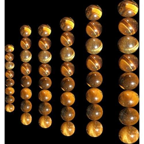 Natural Stone Brown Gold Tiger Eye Round Beads 15" Strand 2 3 4 6 8 10 12 14MM Pick Size For Jewelry