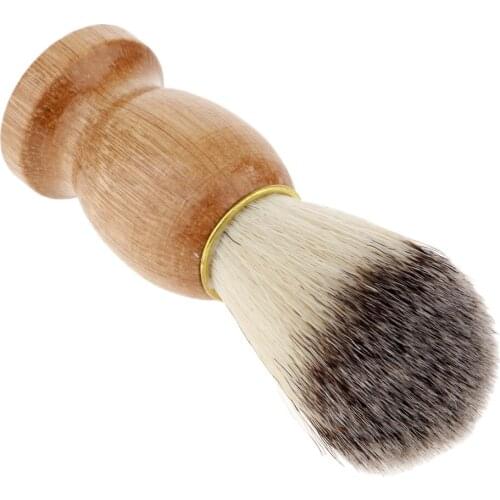 Men Gift Shave Shaving Brush Pro Barber Salon Bristle Brush Wood Handle Dust Cleaning Tool