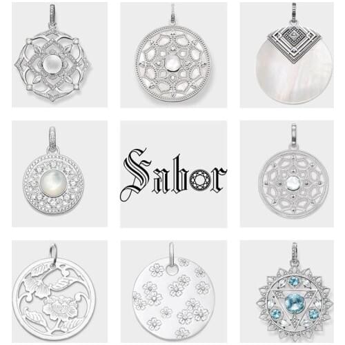 Pendant Crown Chakra Lotus,2020 New Fashion Boho Jewelry silver color Cubic Zirconia Gift For Women Fit Necklace thomas