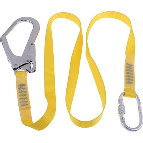 Professional Outdoor Rock Climbing Lanyard Hardness Fall Protection Rope With Snap Hooks Sling Moutaineering Equipment