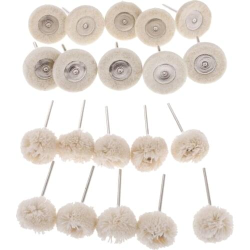 20 Pieces Professional Wool Rotary Tool Jewellery Buffing Polishing Wheel Brushes